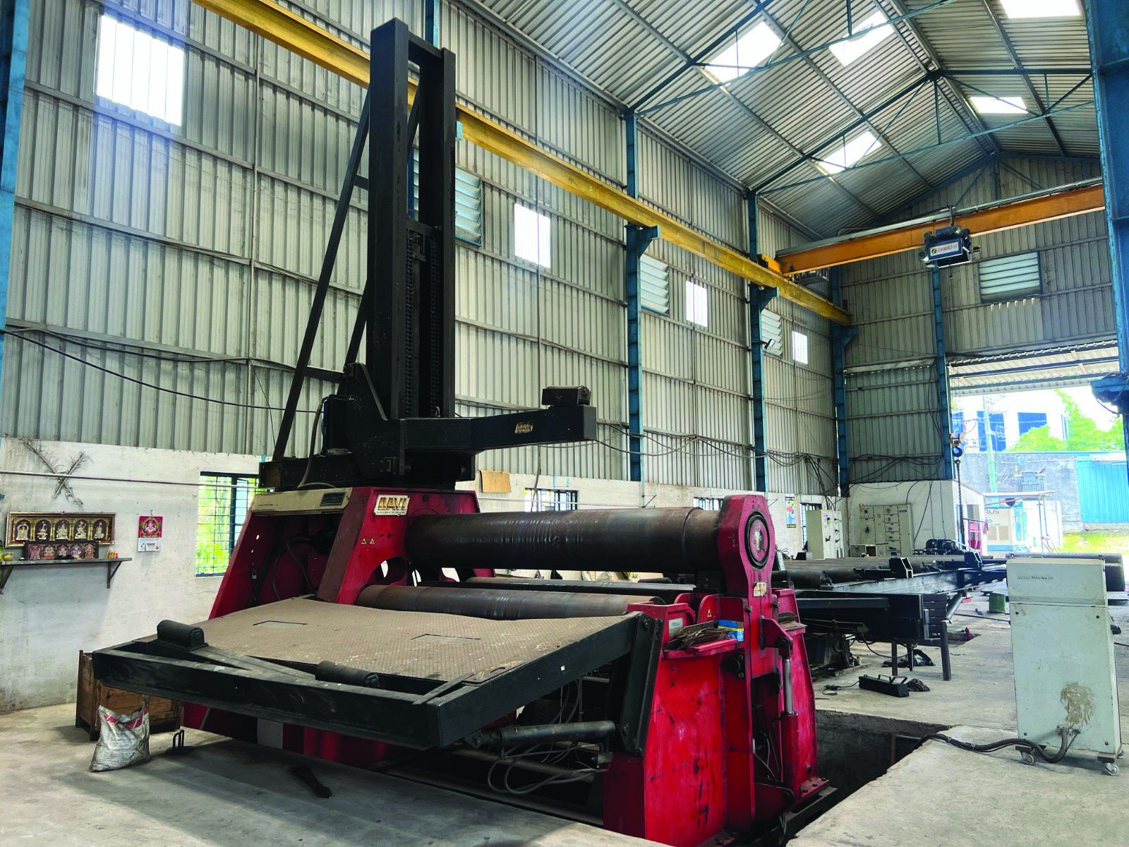 Fully Automatic CNC Plate Rolling Machine in the United Cooling Systems workshop, Coimbatore, India