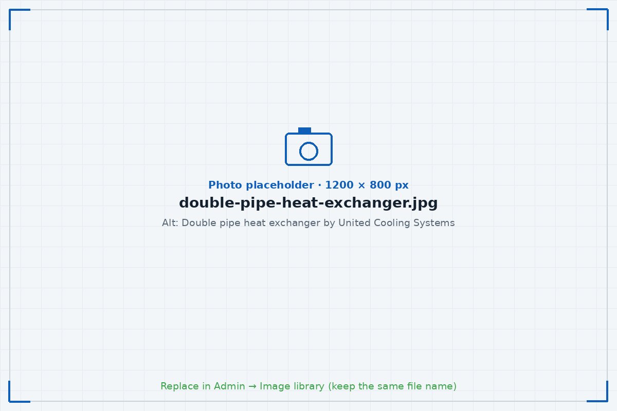Double pipe heat exchanger by United Cooling Systems