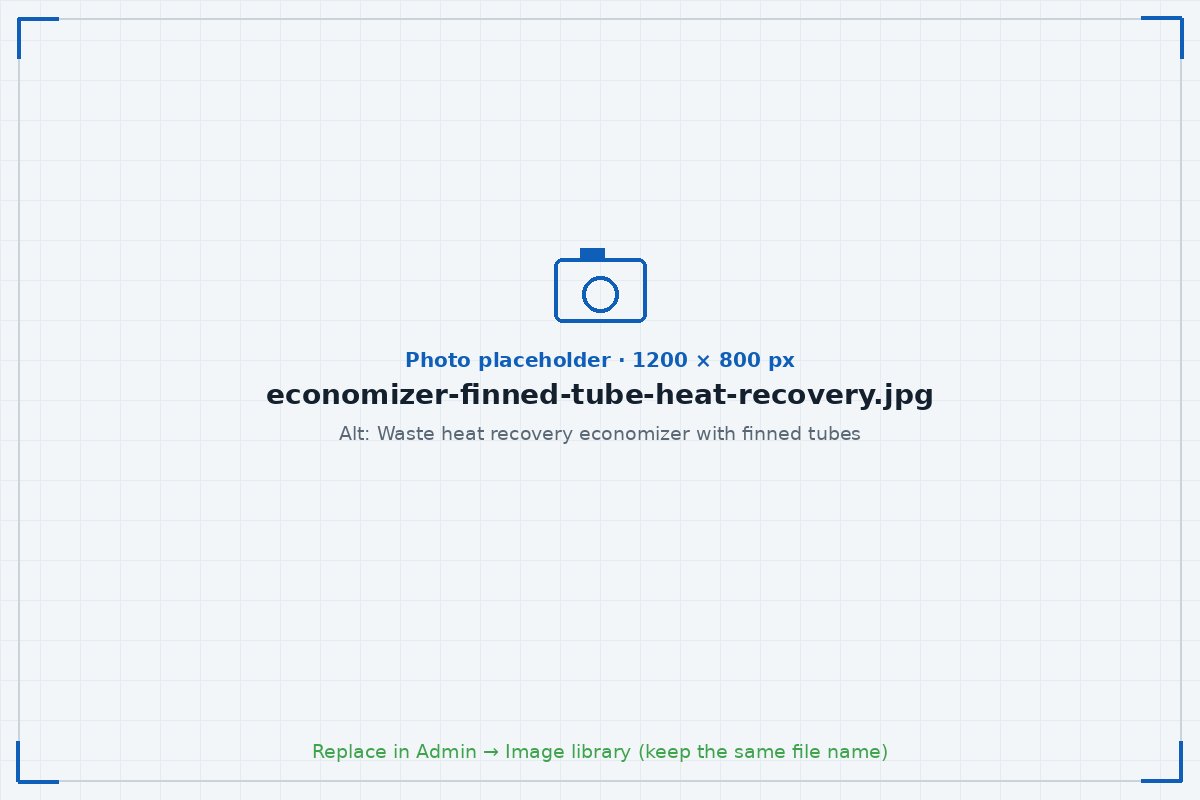 Waste heat recovery economizer with finned tubes