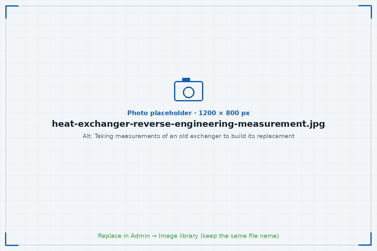 Taking measurements of an old exchanger to build its replacement