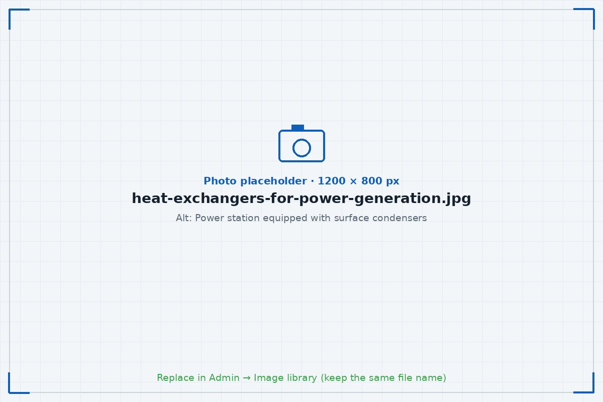 Power station equipped with surface condensers