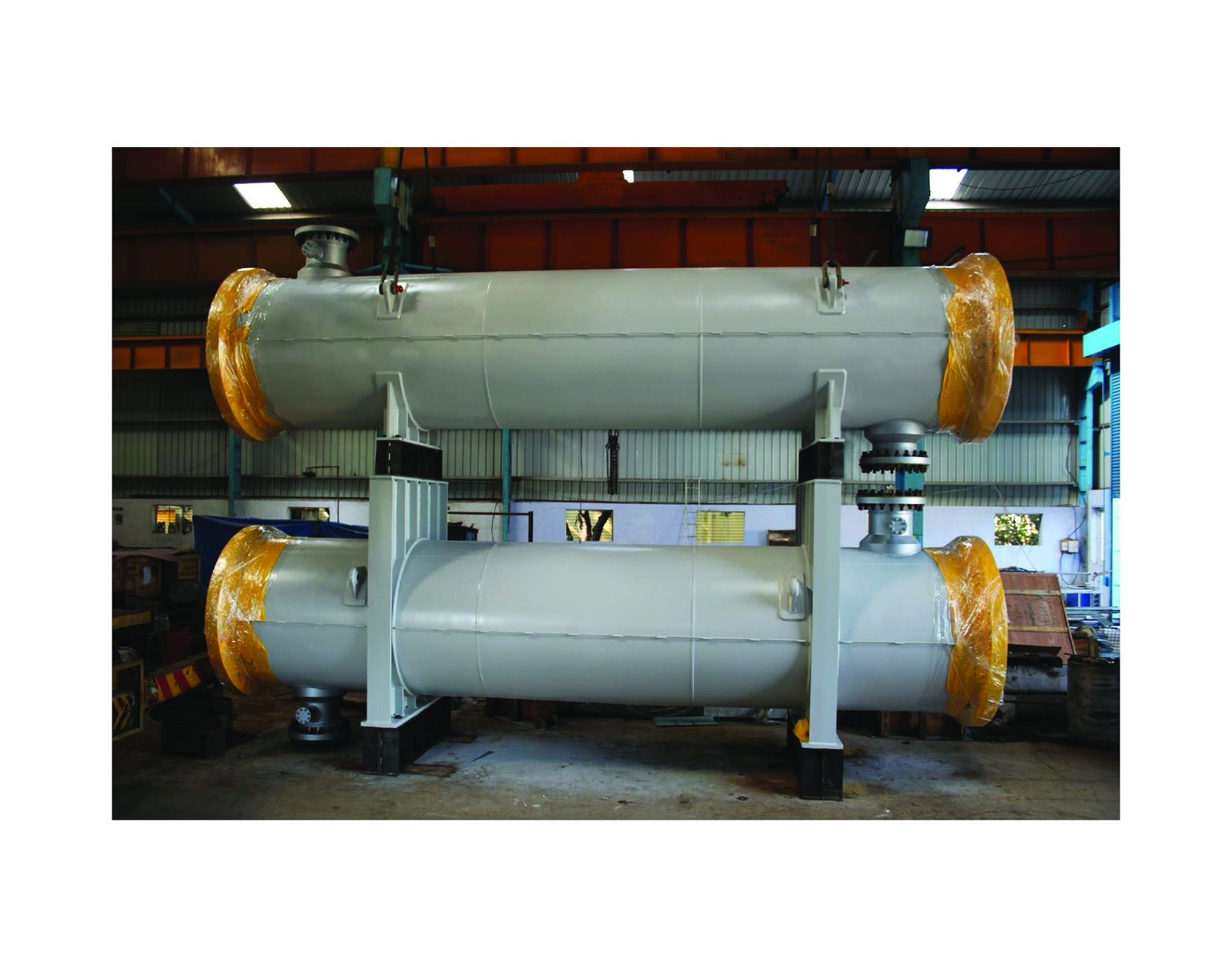 IOCL Panipat stacked exchanger, 35 tonnes