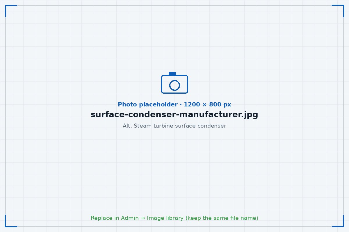 Steam turbine surface condenser