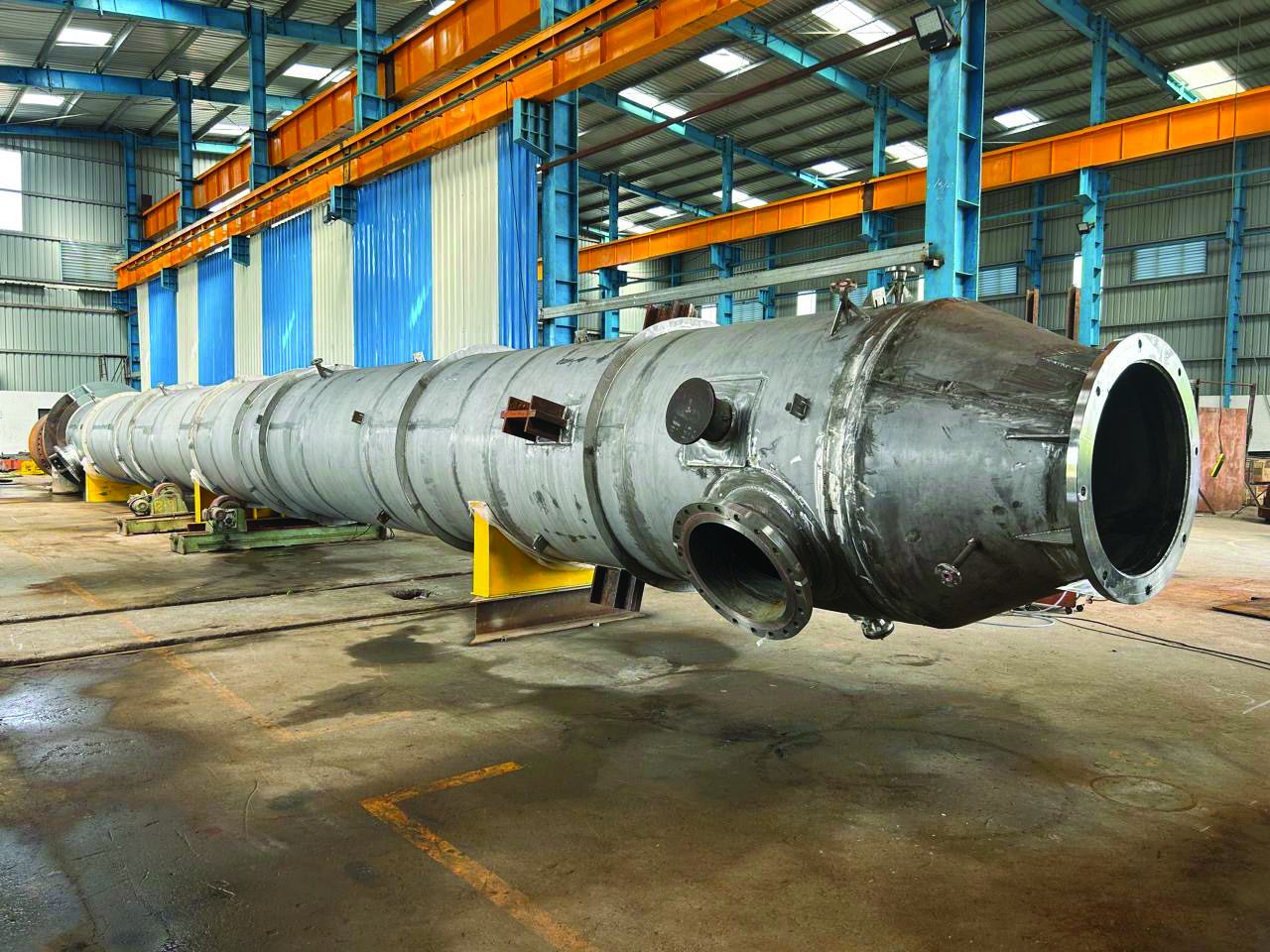 United Cooling Systems titanium column during fabrication