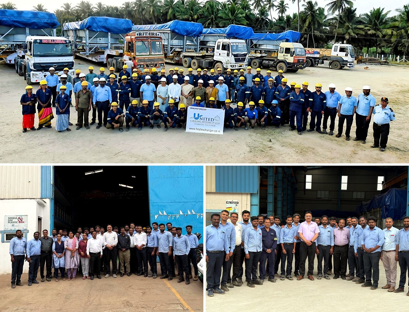 Engineers of United Cooling Systems at the Coimbatore works